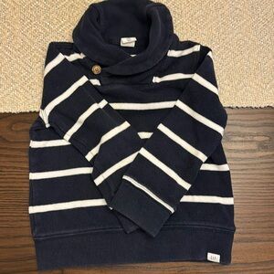 GAP Navy white stripes cowl-neck sweater
